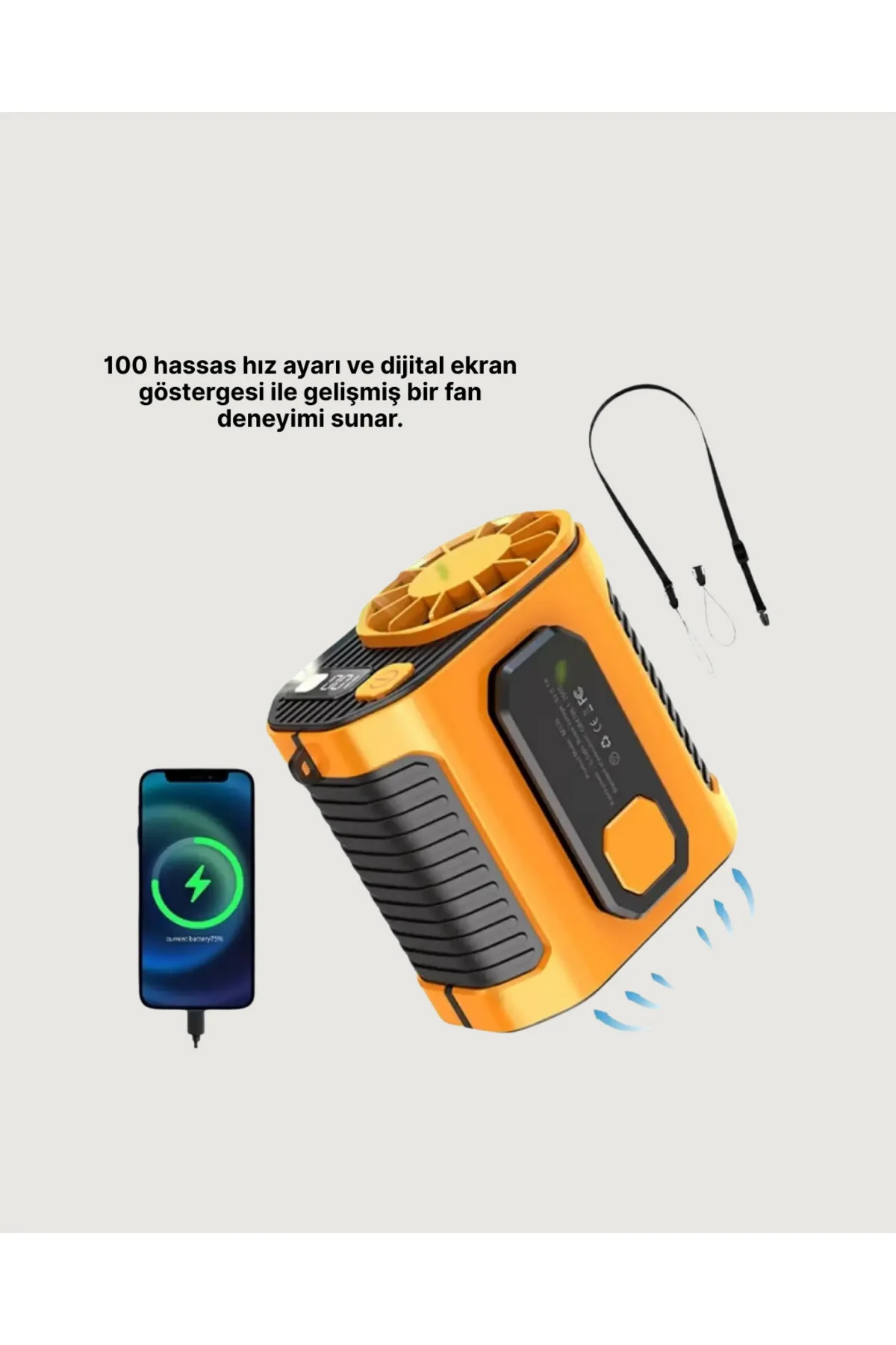 Yüksek Kapasiteli Turbo Taşınabilir Fan - Lisinya