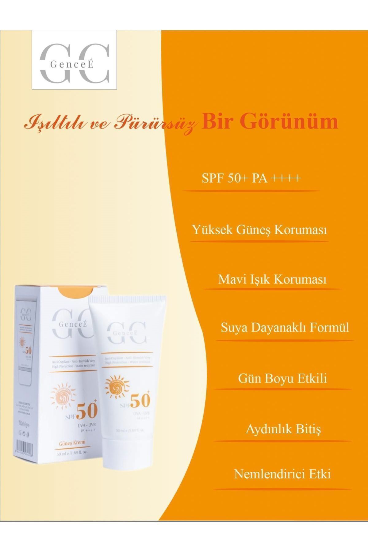 Yüksek Koruma Spf 50 Leke Karşıtı Güneş Kremi 50 ml