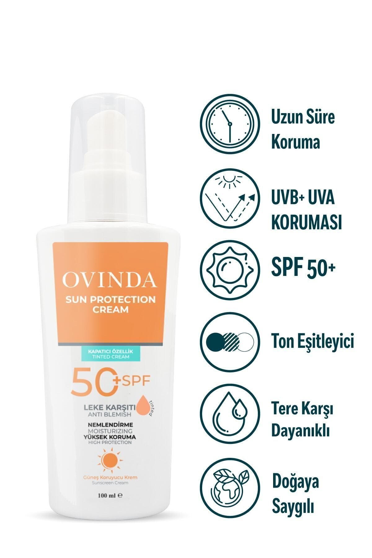 Ovinda Yüksek Korumali Leke Karşiti Ve Cilt Tonu Eşitleyici Spf 50 Renkl