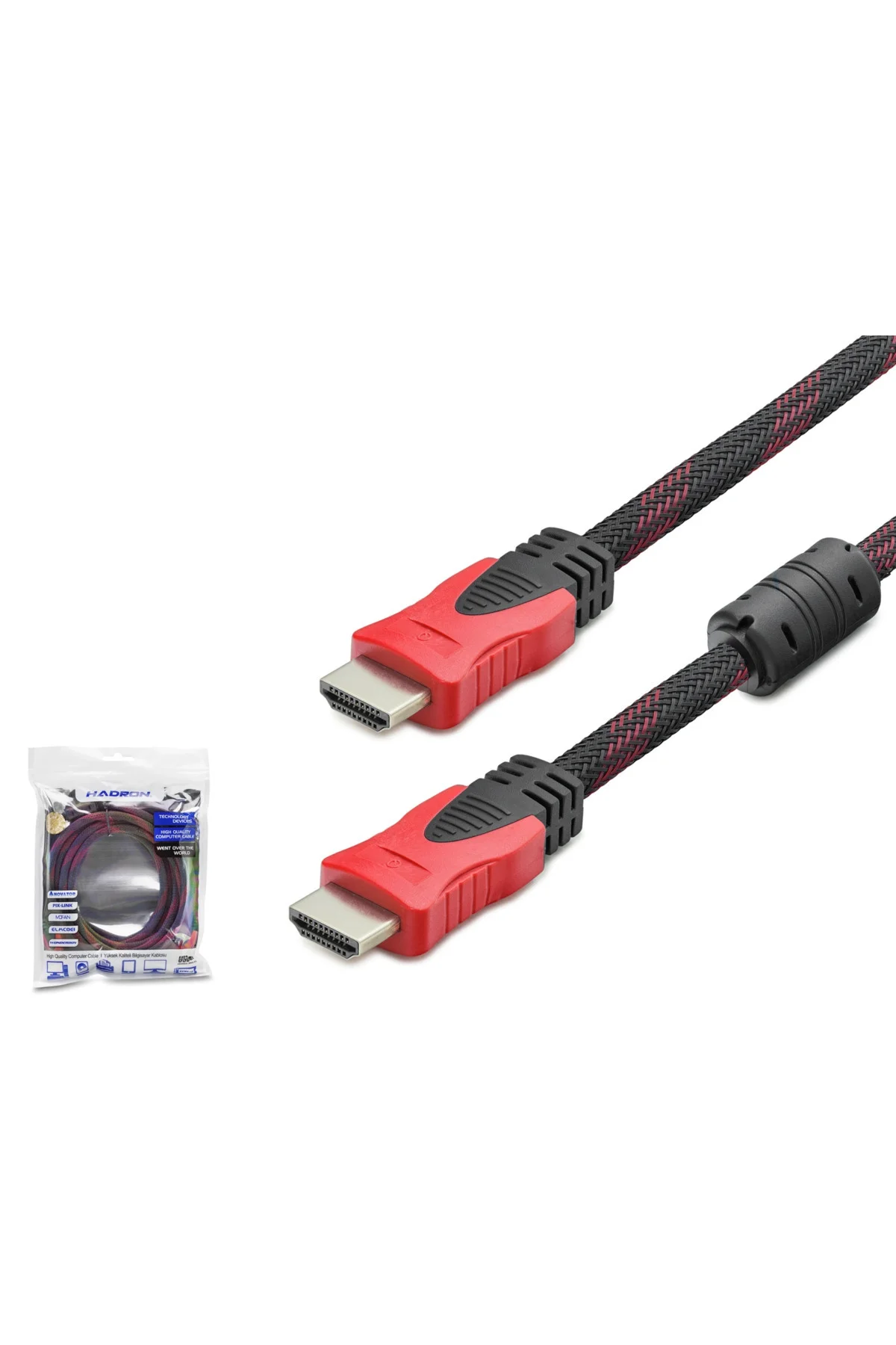 Yüksek Mukavemetli Hdmi Kablo 3 Metre Siyah Kırmızı Yüksek Mukavemetli Hdmi Kablo 3 Metre Siyah Kırmızı