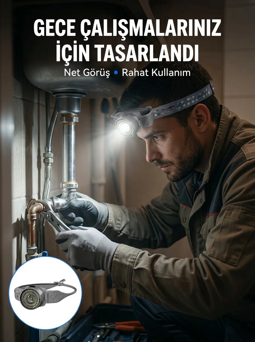 Yüksek Parlaklıklı Led Kafa Feneri Gece Çalışmaları İçin Yüksek Parlaklıklı - Lisinya Diğer Yüksek Parlaklıklı Led Kafa Feneri Gece Çalışmaları İçin Yüksek Parlaklıklı - Lisinya Diğer
