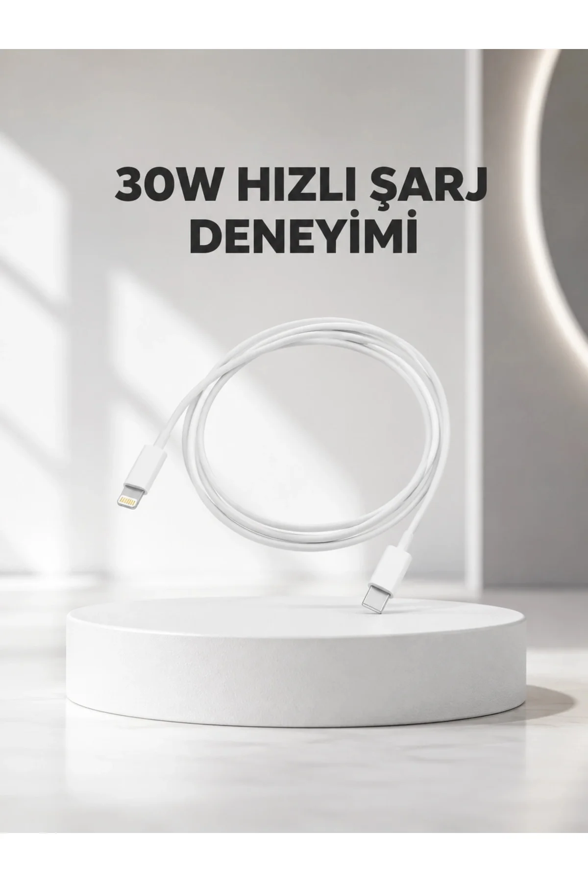 Yüksek Saflıkta Bakır Çekirdekli 30W Hızlı Şarj Kablosu