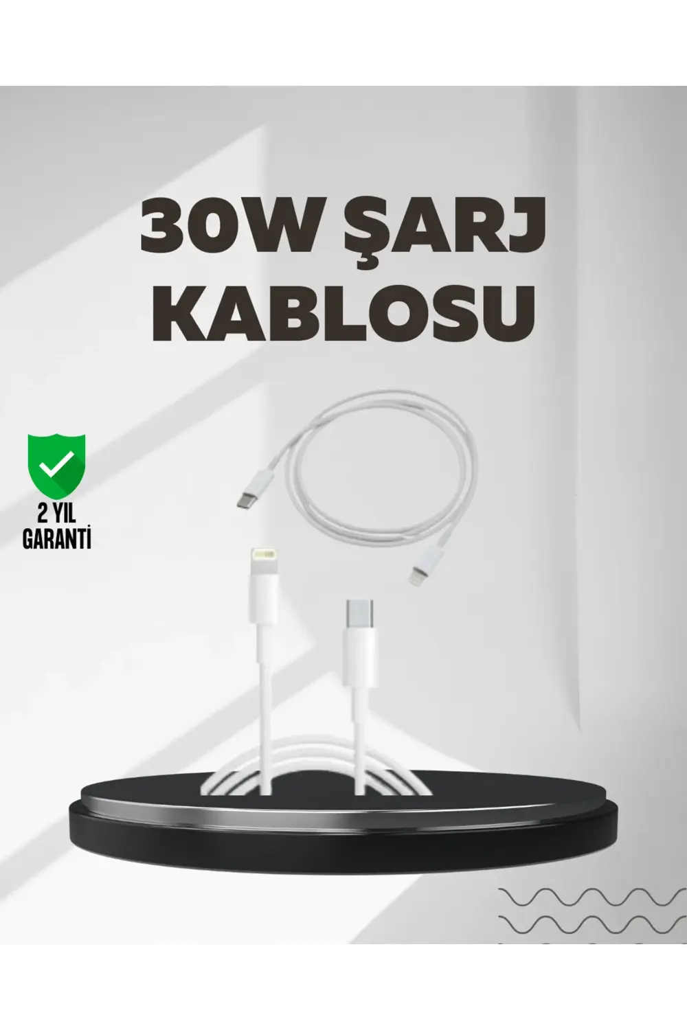 Yüksek Saflıkta Bakır Çekirdekli 30W Hızlı Şarj Kablosu