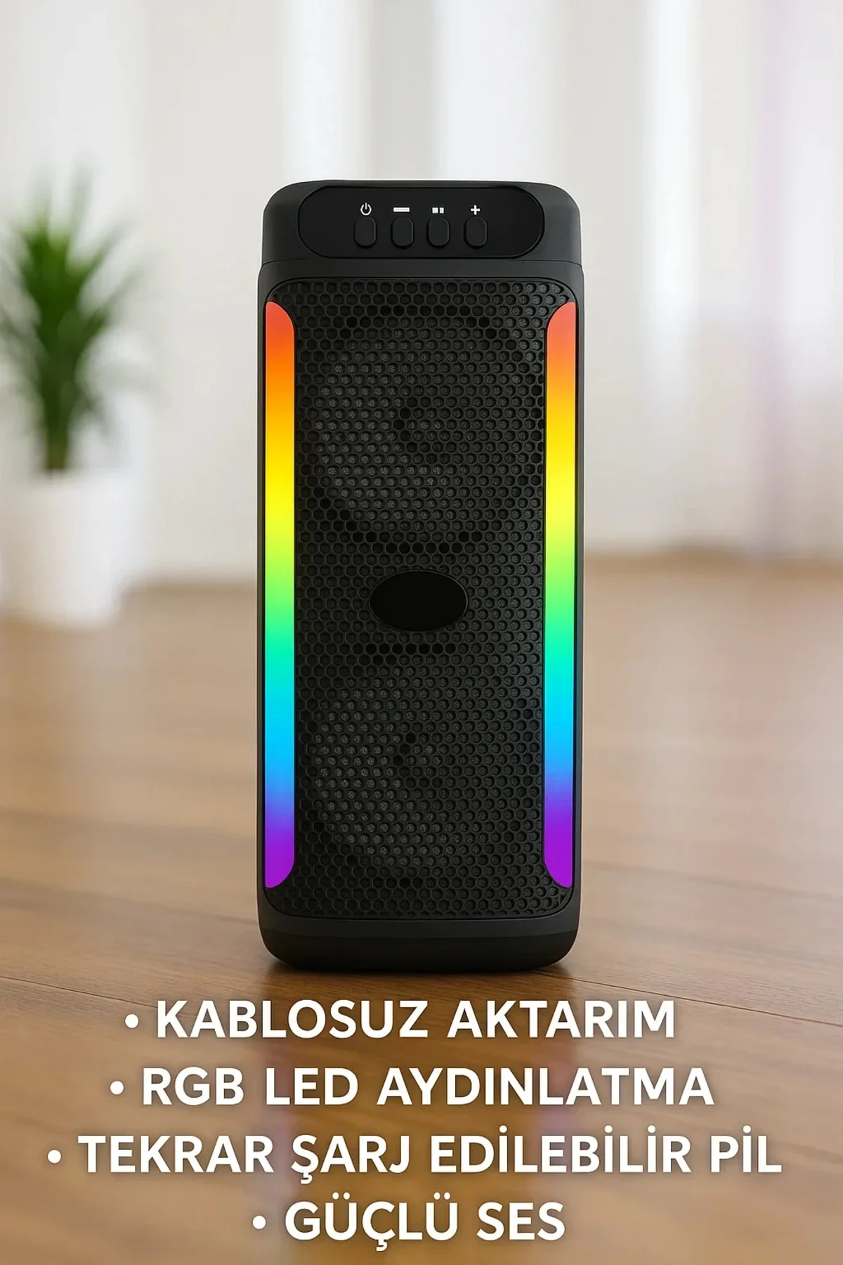 Yüksek Ses Güçlü Kablosuz Hoparlör Karaoke Mikrofonlu Yüksek Ses Güçlü Kablosuz Hoparlör Karaoke Mikrofonlu
