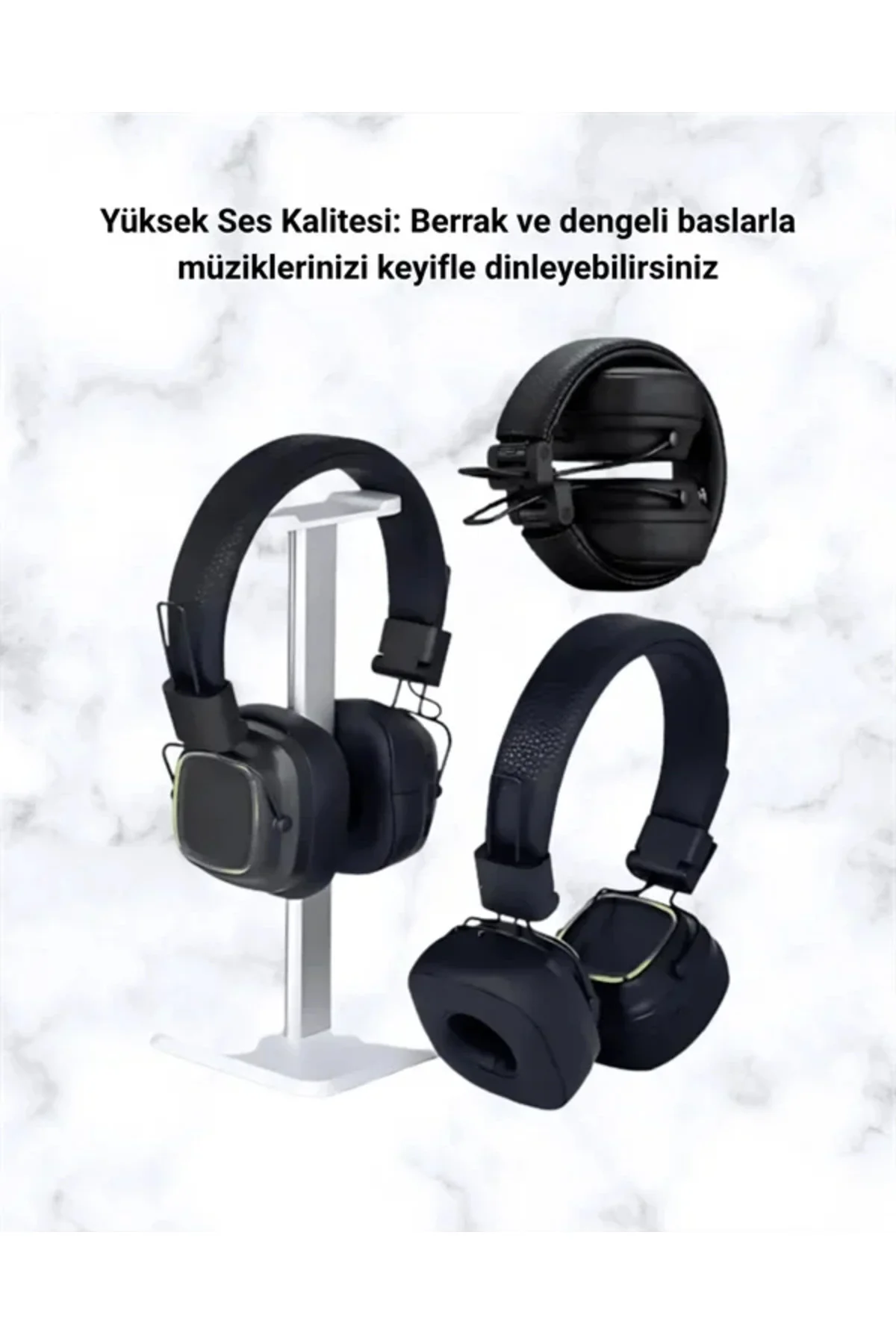 Yüksek Ses Kaliteli Kablosuz Kulak Üstü Kulaklık – BT 5.3 Yüksek Ses Kaliteli Kablosuz Kulak Üstü Kulaklık – BT 5.3