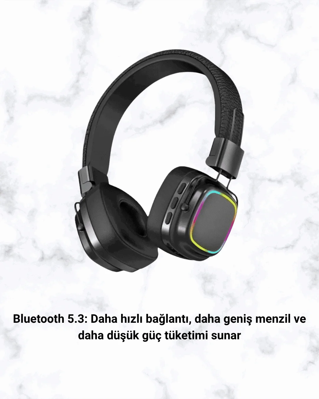Yüksek Ses Kaliteli Kablosuz Kulak Üstü Kulaklık – BT 5.3