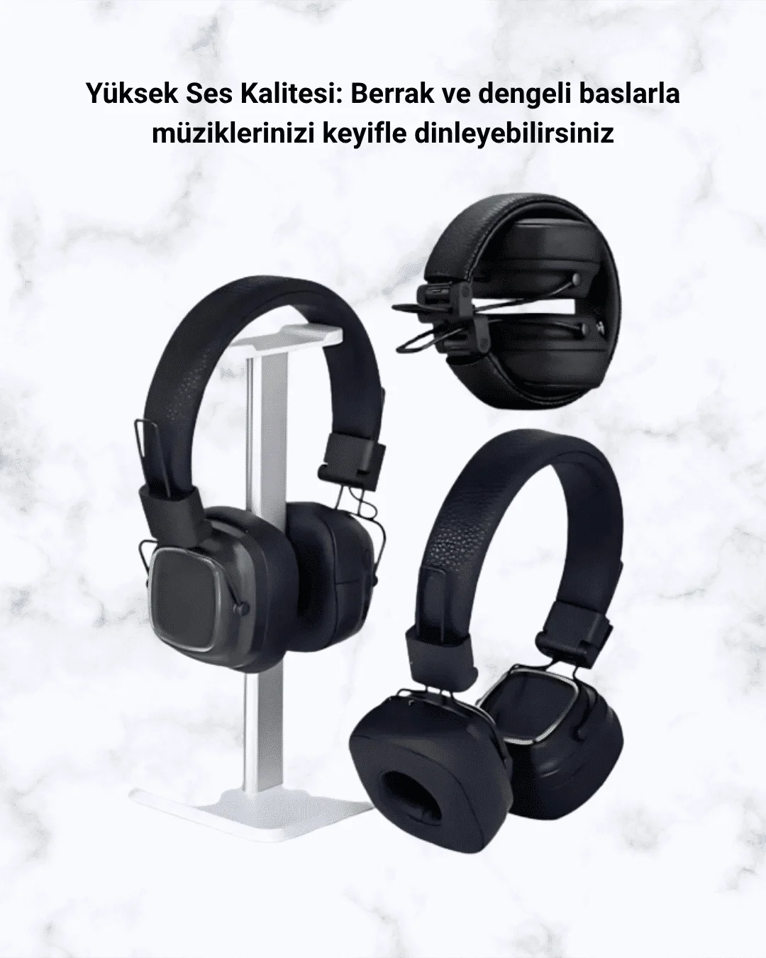 Yüksek Ses Kaliteli Kablosuz Kulak Üstü Kulaklık – BT 5.3