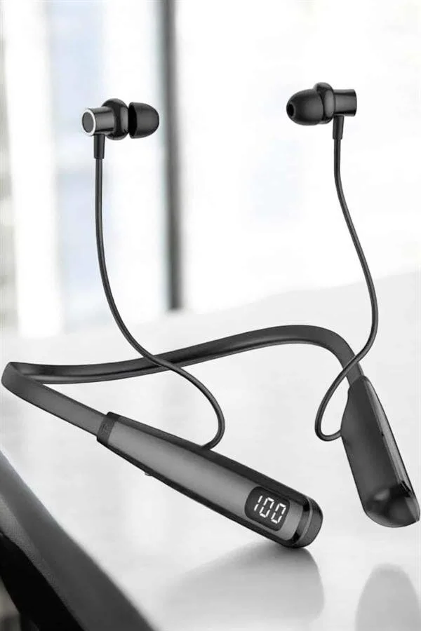 Yüksek Ses Kaliteli Boyun Bantlı Bluetooth Kulaklık - 100 Saat Pil Süresi