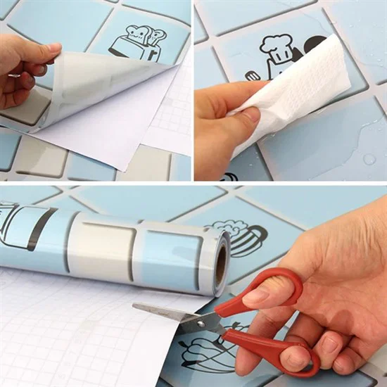 Yüksek Sıcaklığa Dayanıklı Kendiliğinden Yapışkanlı Film Su ve Yağ Geçirmez Duvar Folyosu 5mt x 60 cm Fiyatı, Yorumları ve Özellikleri