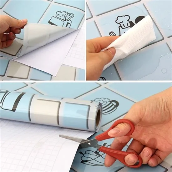 Yüksek Sıcaklığa Dayanıklı Kendiliğinden Yapışkanlı Film Su Ve Yağ Geçirmez Duvar Folyosu 5mt X 60 Cm Bx40 Fiyatı, Yorumları ve Özellikleri