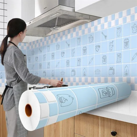 Yüksek Sıcaklığa Dayanıklı Kendiliğinden Yapışkanlı Film Su ve Yağ Geçirmez Duvar Folyosu 5mt x 60 cm Fiyatı, Yorumları ve Özellikleri