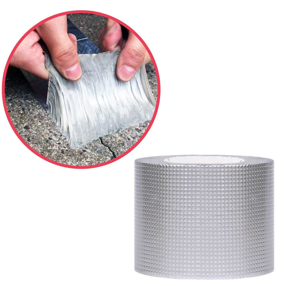 Yüksek Sıcaklık Dayanan Su Geçirmez Çatı Boru Duvar Çatlak Onarıcı Yapışkan Bant Folyo 5 cm Yüksek Sıcaklık Dayanan Su Geçirmez Çatı Boru Duvar Çatlak Onarıcı Yapışkan Bant Folyo 5 cm