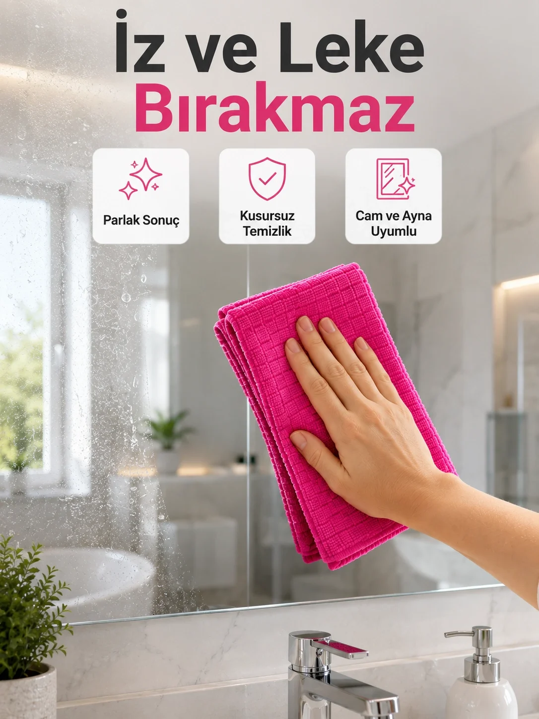Yüksek Su Emici Mikrofiber Temizlik Bezi Cam, Mutfak ve Banyo Temizliği Yüksek Su Emici Mikrofiber Temizlik Bezi Cam, Mutfak ve Banyo Temizliği
