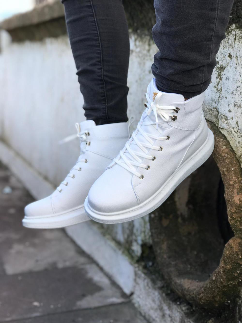 Yüksek Taban Ayakkabı B-080 Beyaz UP