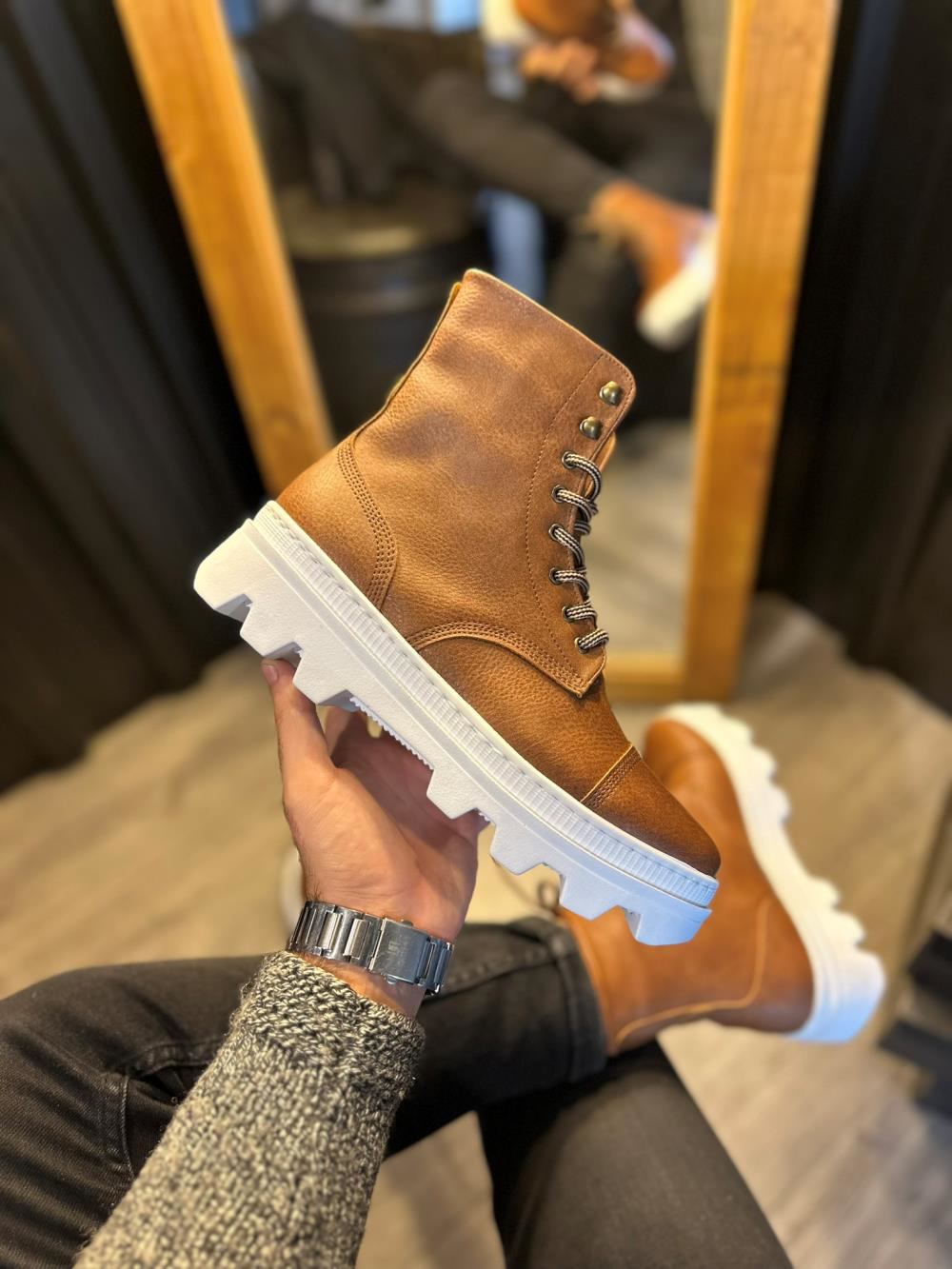 Yüksek Taban Ayakkabı B-023 Taba UP