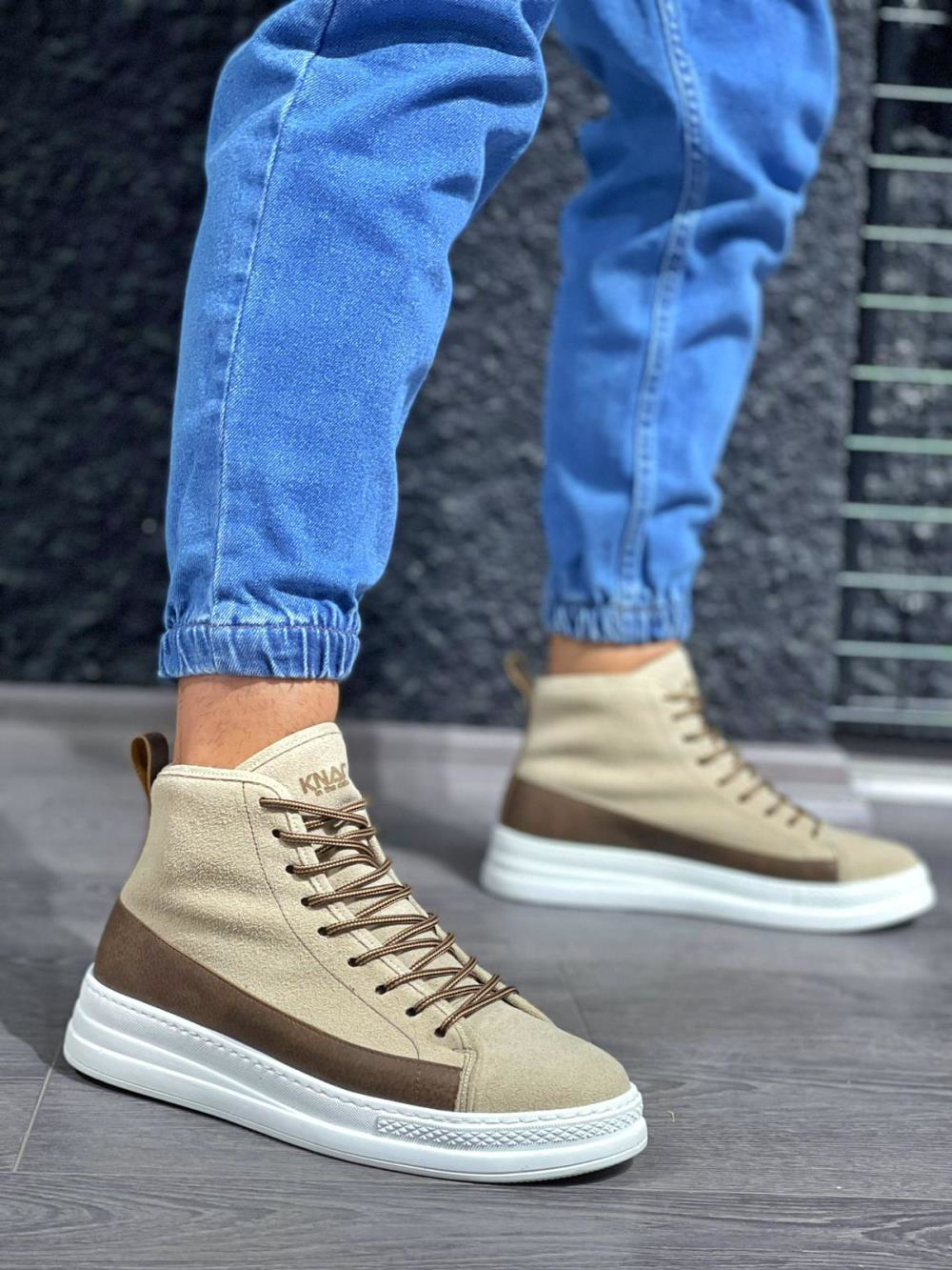 Yüksek Taban Ayakkabı C-030 Vizon Süet UP