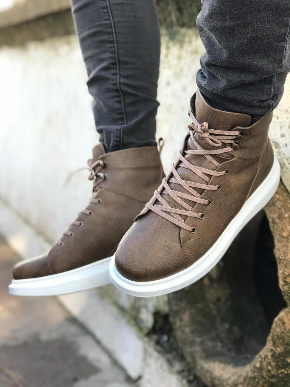 Yüksek Taban Ayakkabı B-080 Vizon UP