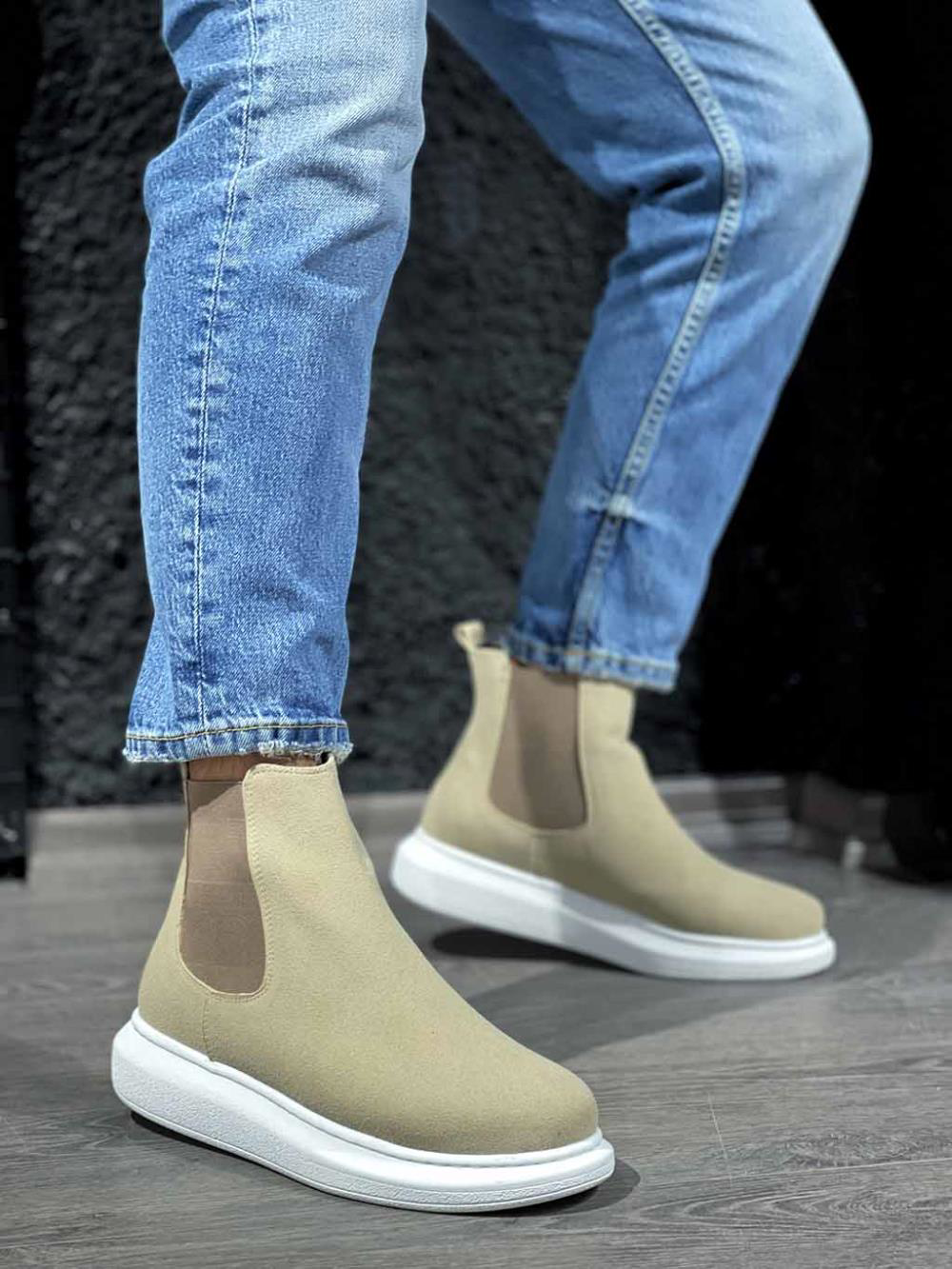 Yüksek Taban Ayakkabı 111 Vizon Süet UP