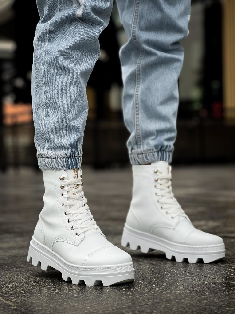 Yüksek Taban Ayakkabı B-023 Beyaz UP