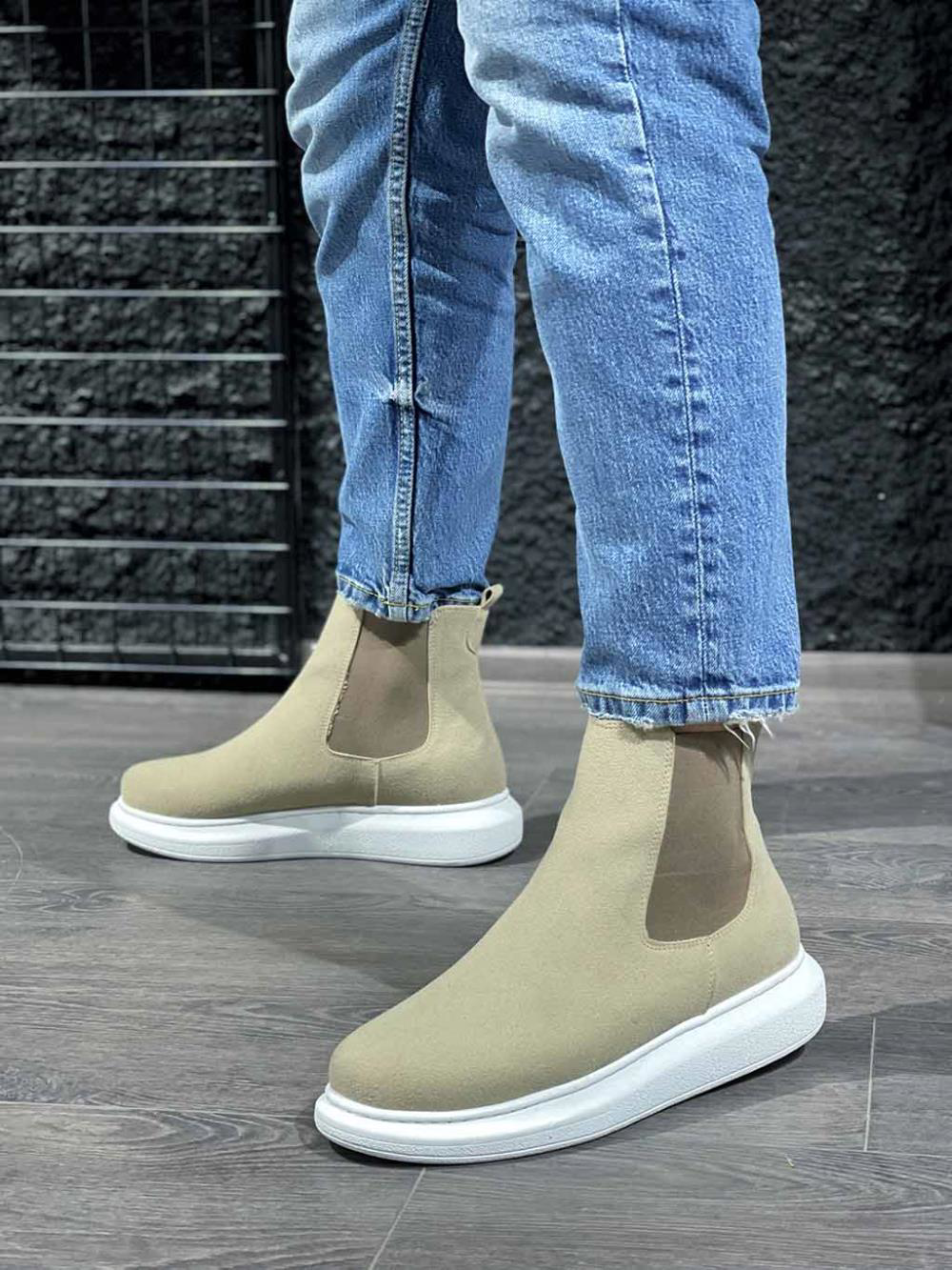 Yüksek Taban Ayakkabı 111 Vizon Süet UP