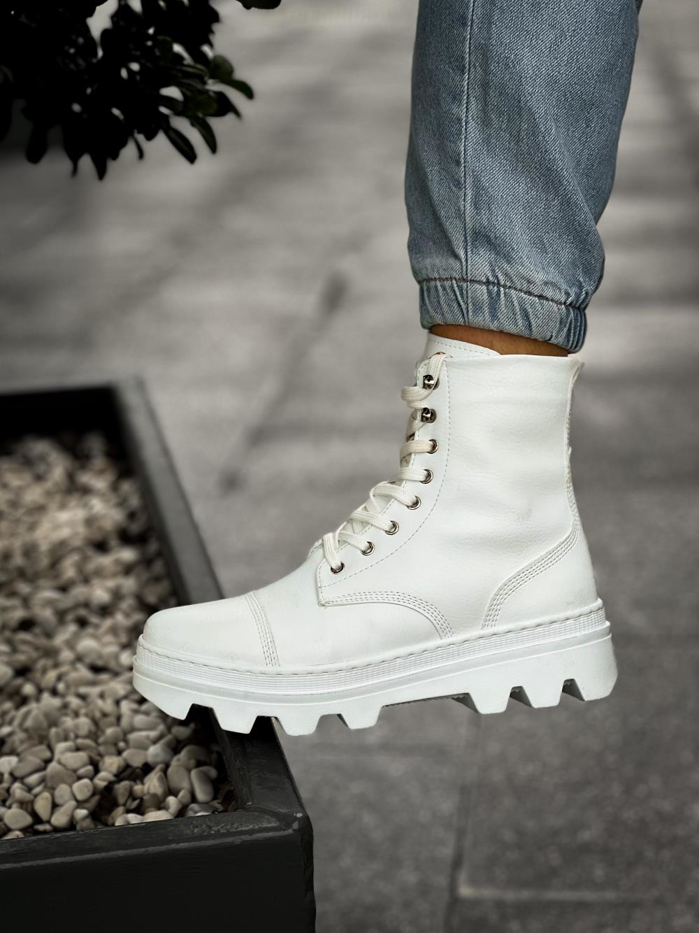 Yüksek Taban Ayakkabı B-023 Beyaz UP