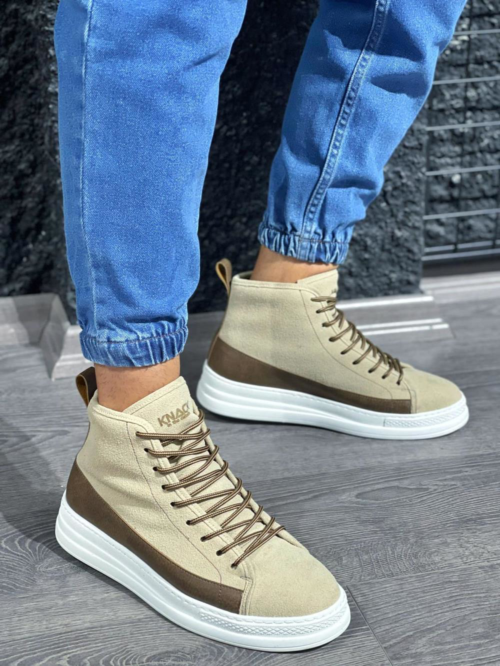 Yüksek Taban Ayakkabı C-030 Vizon Süet UP