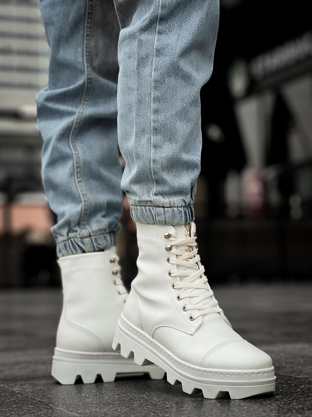 Yüksek Taban Ayakkabı B-023 Beyaz UP