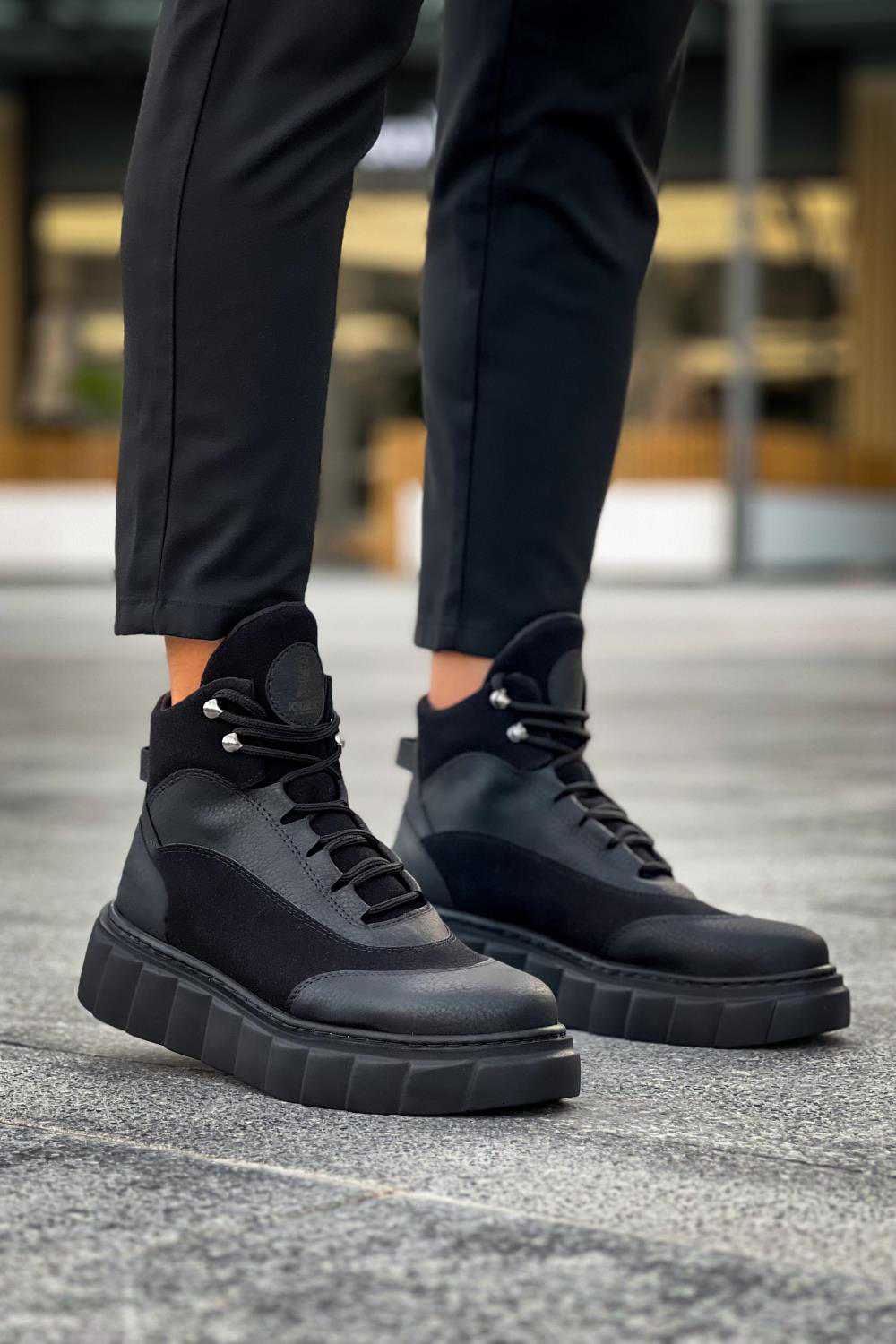 Yüksek Taban Bot 104 Siyah (Siyah Taban) UP