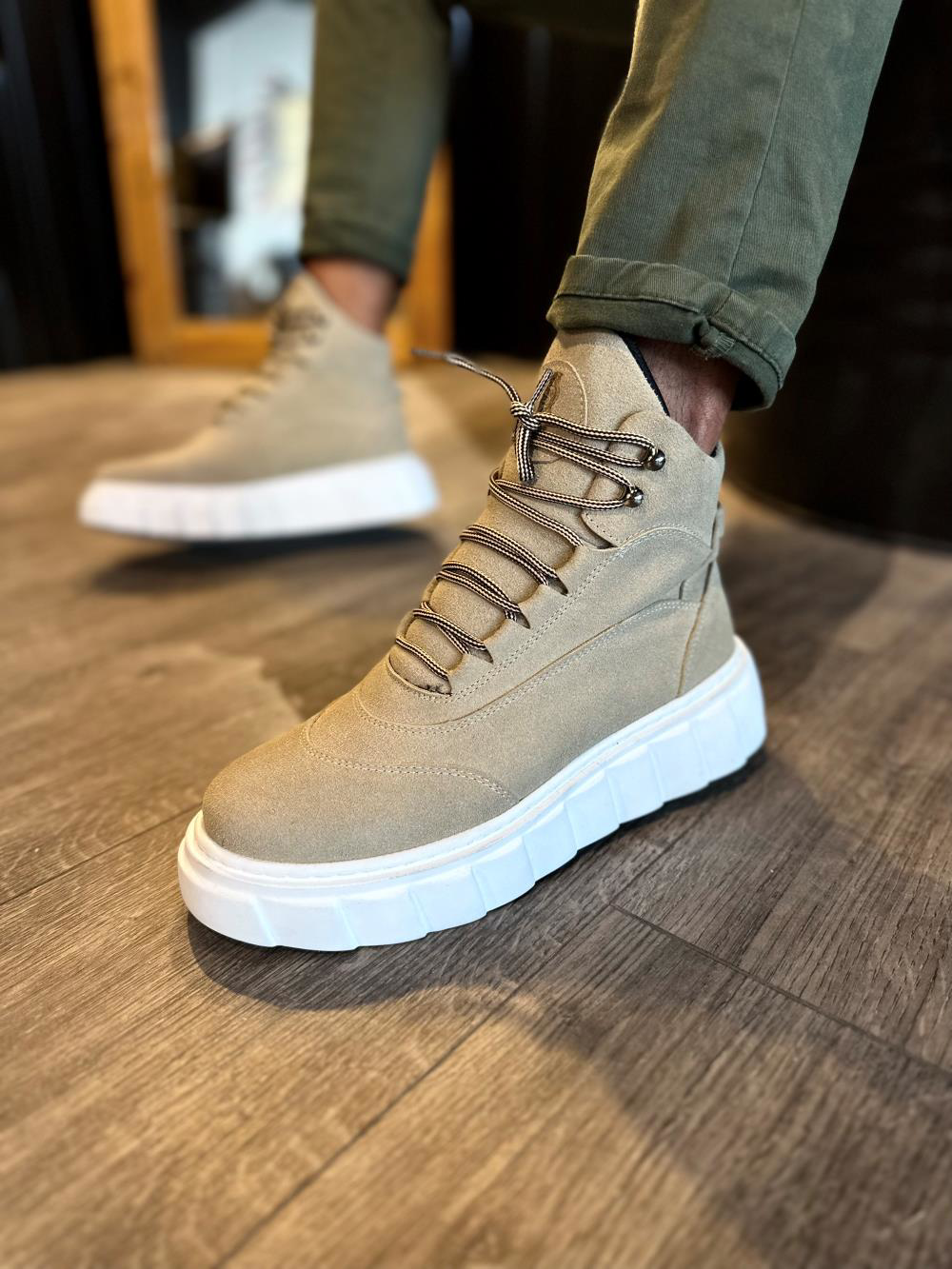 Yüksek Taban Bot 104 Vizon Süet UP