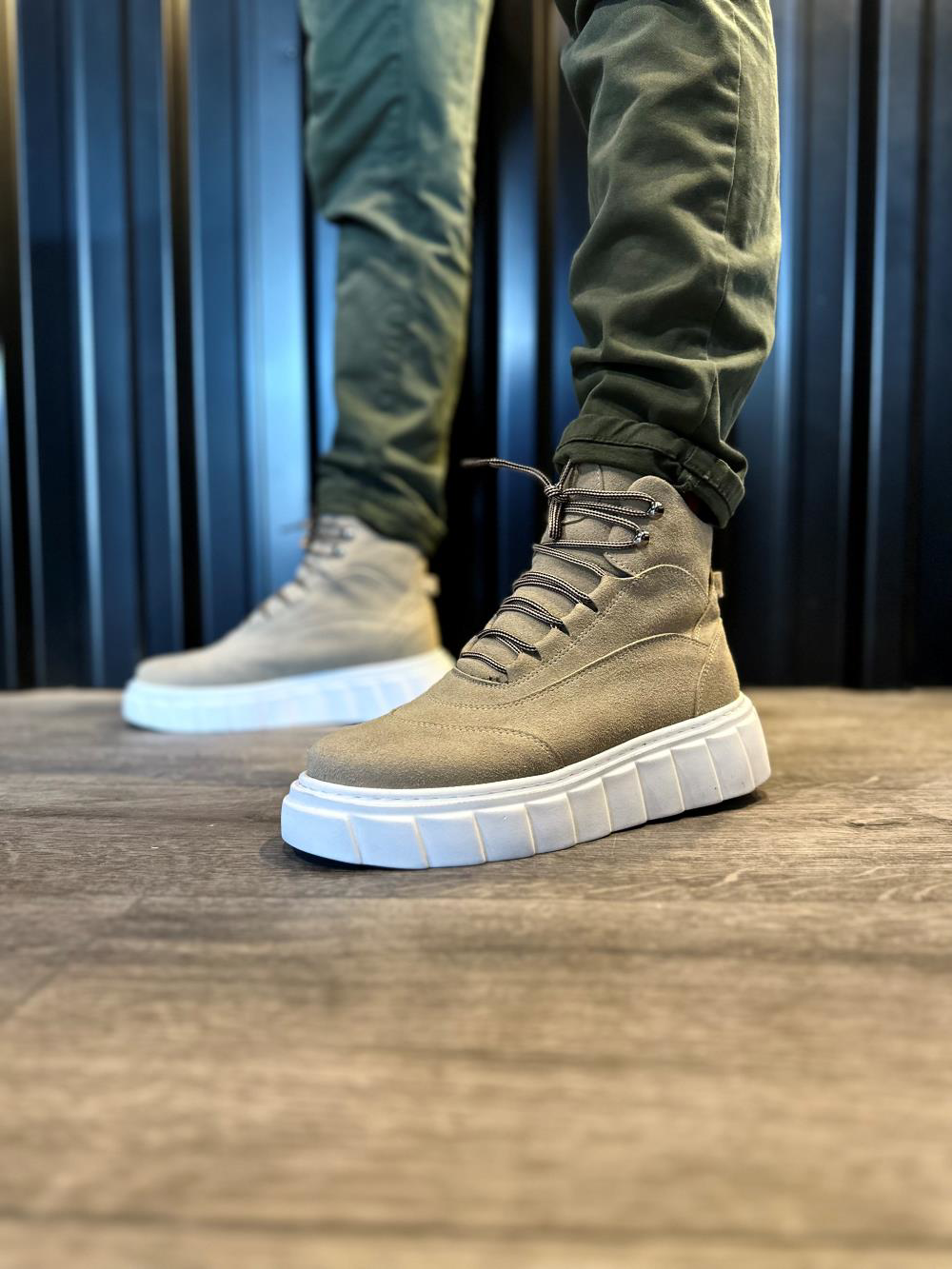 Yüksek Taban Bot 104 Vizon Süet UP