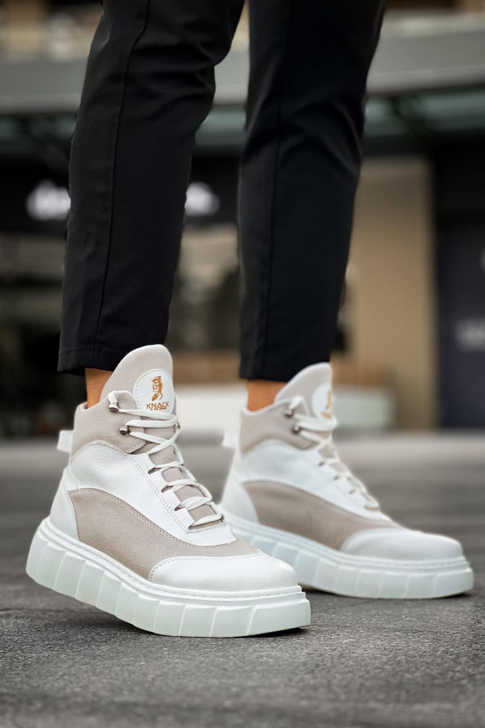 Yüksek Taban Bot 104 Beyaz UP