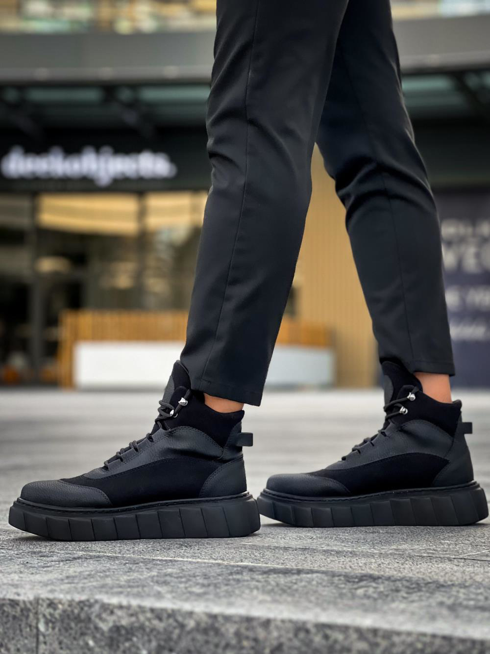 Yüksek Taban Bot 104 Siyah (Siyah Taban) UP