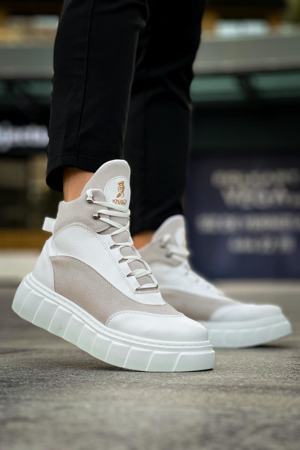 Yüksek Taban Bot 104 Beyaz UP