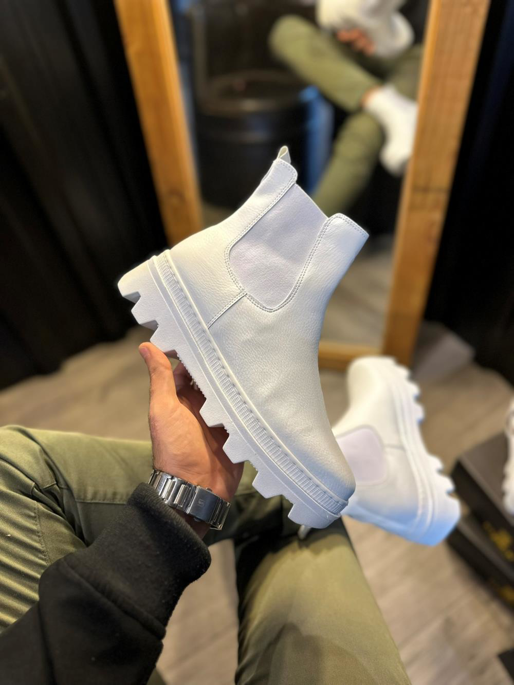 Yüksek Taban Chelsea Bot 113 Beyaz UP