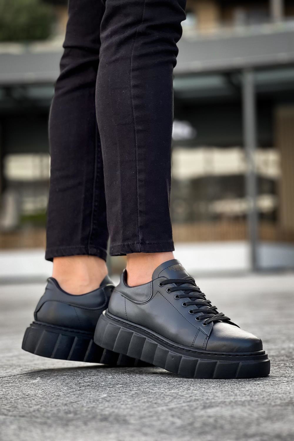 Yüksek Taban Günlük  Ayakkabı 144  Siyah (Siyah Taban)