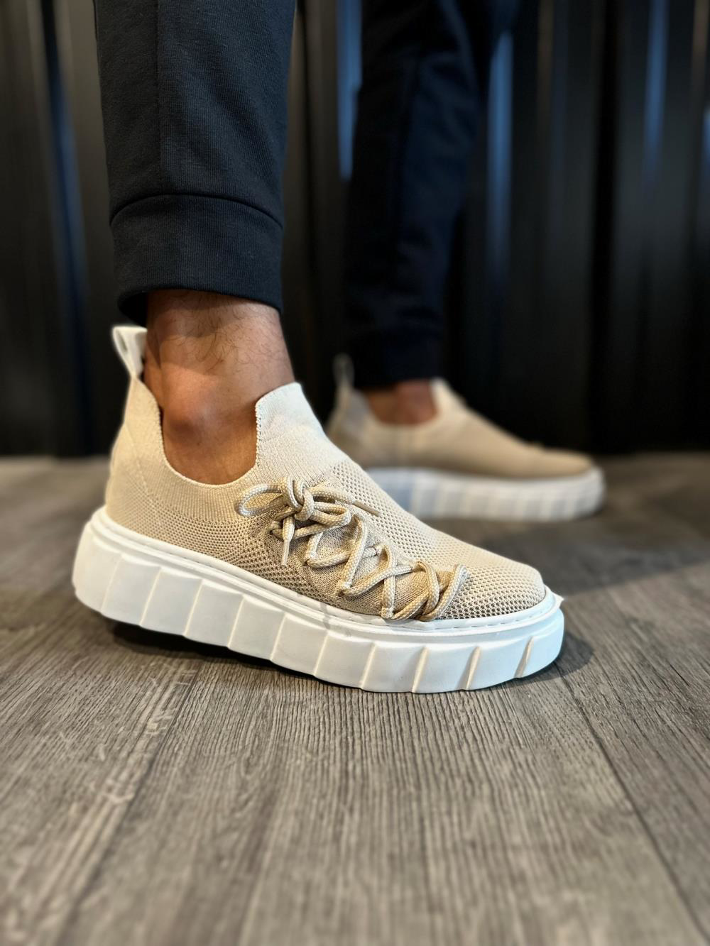 Yüksek Taban Günlük Ayakkabı 1025 Vizon