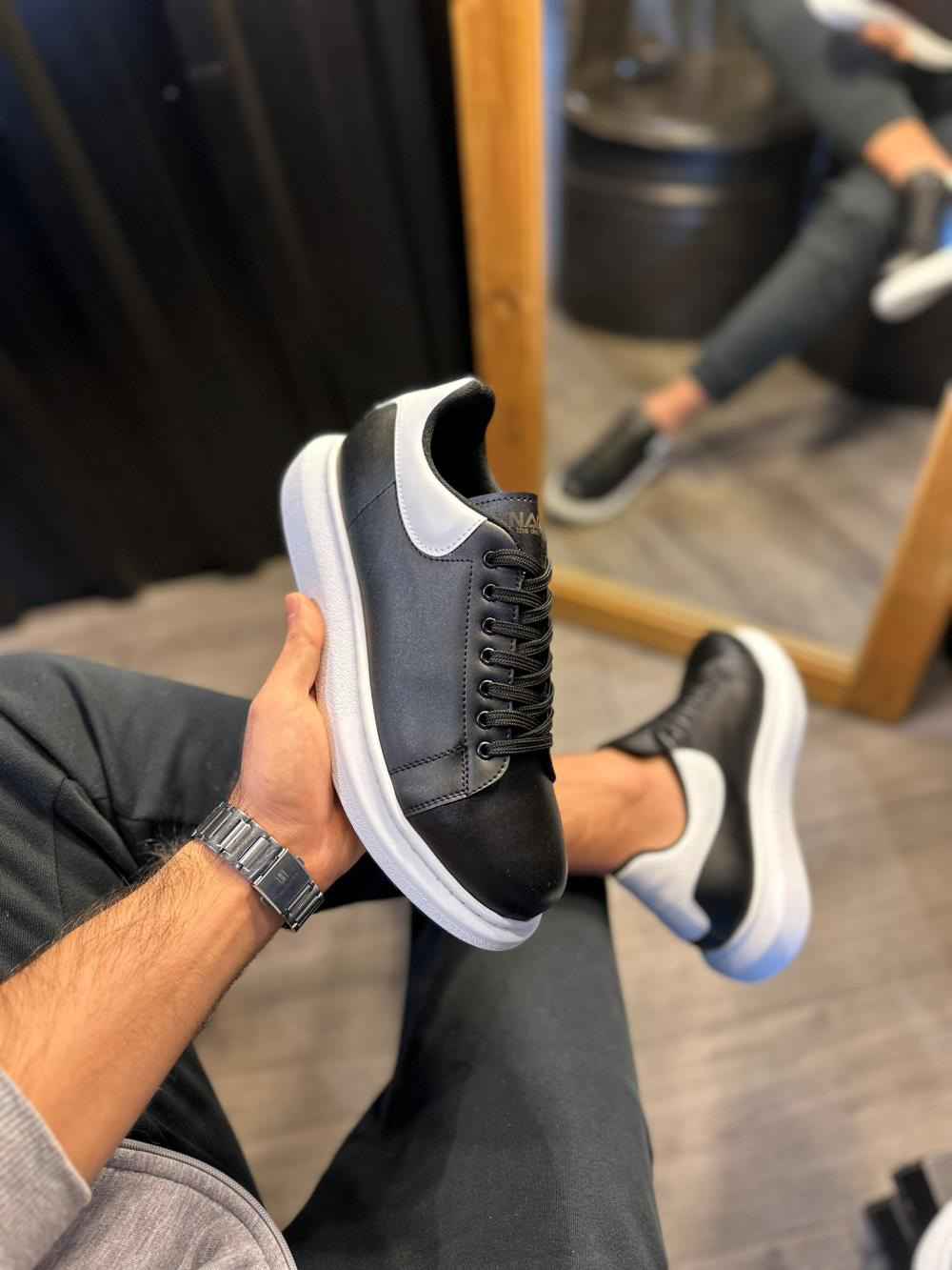 Yüksek Taban Günlük Ayakkabı 043 Siyah