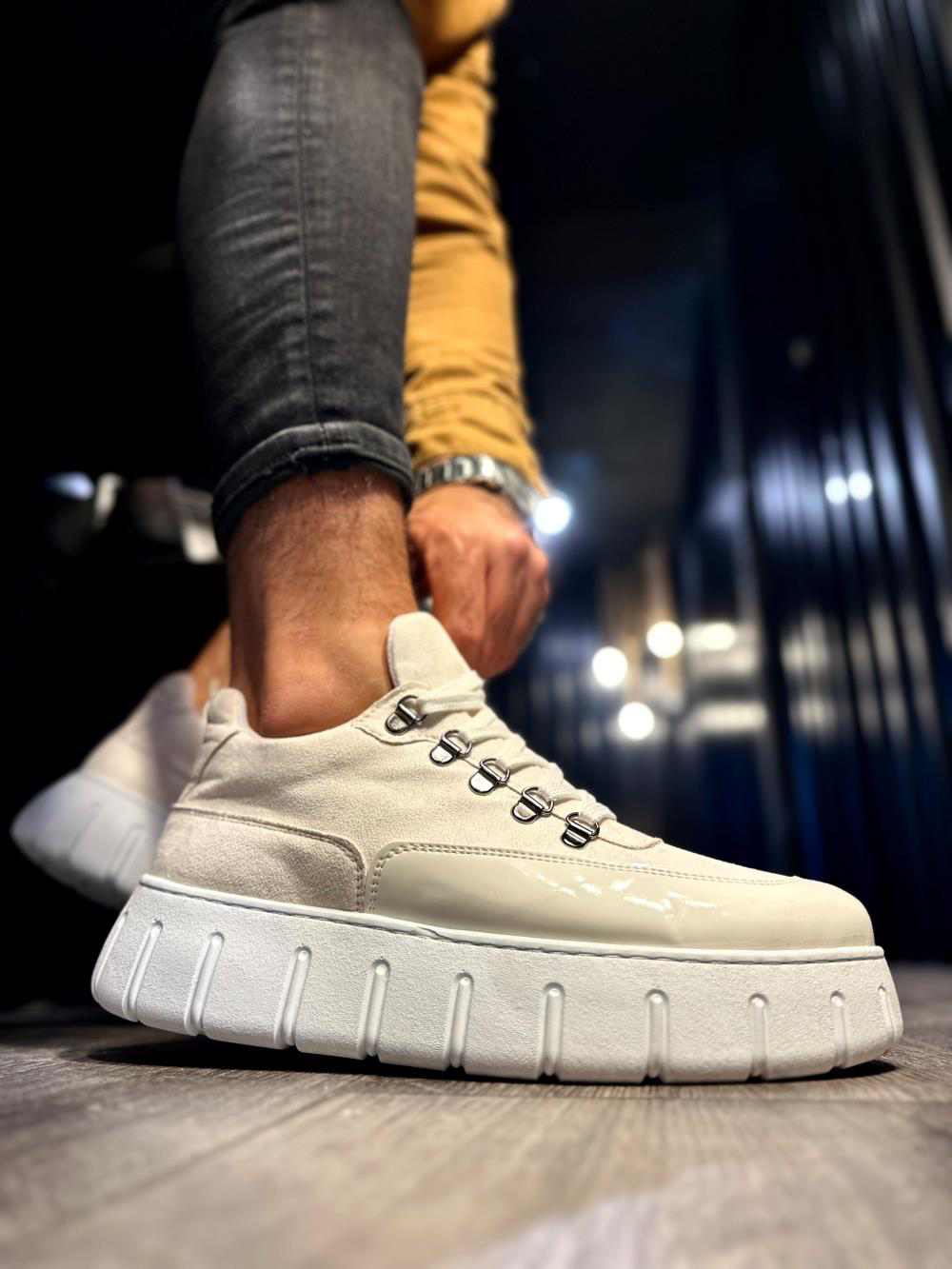 Yüksek Taban Günlük  Ayakkabı 600 Beyaz