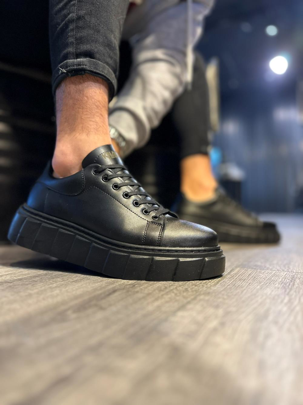 Yüksek Taban Günlük  Ayakkabı 144  Siyah (Siyah Taban)