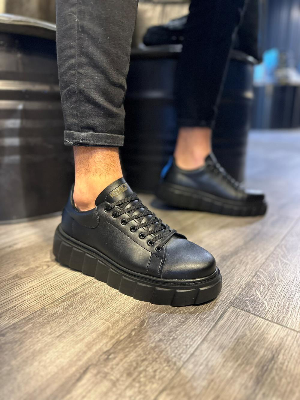 Yüksek Taban Günlük  Ayakkabı 144  Siyah (Siyah Taban)