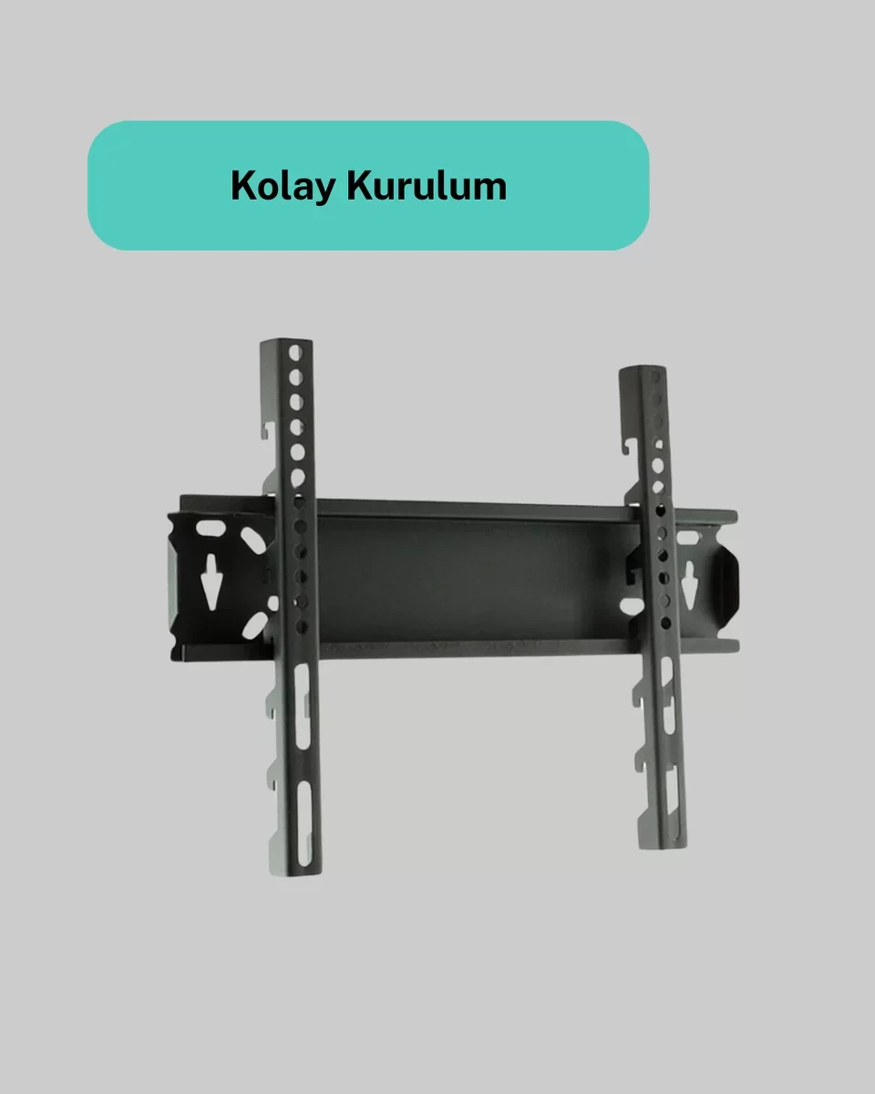 Yüksek Taşıma Kapasiteliniversal TV Duvar Askı Aparatı 32-42 İnç Güvenli Sabitleme Sistemi