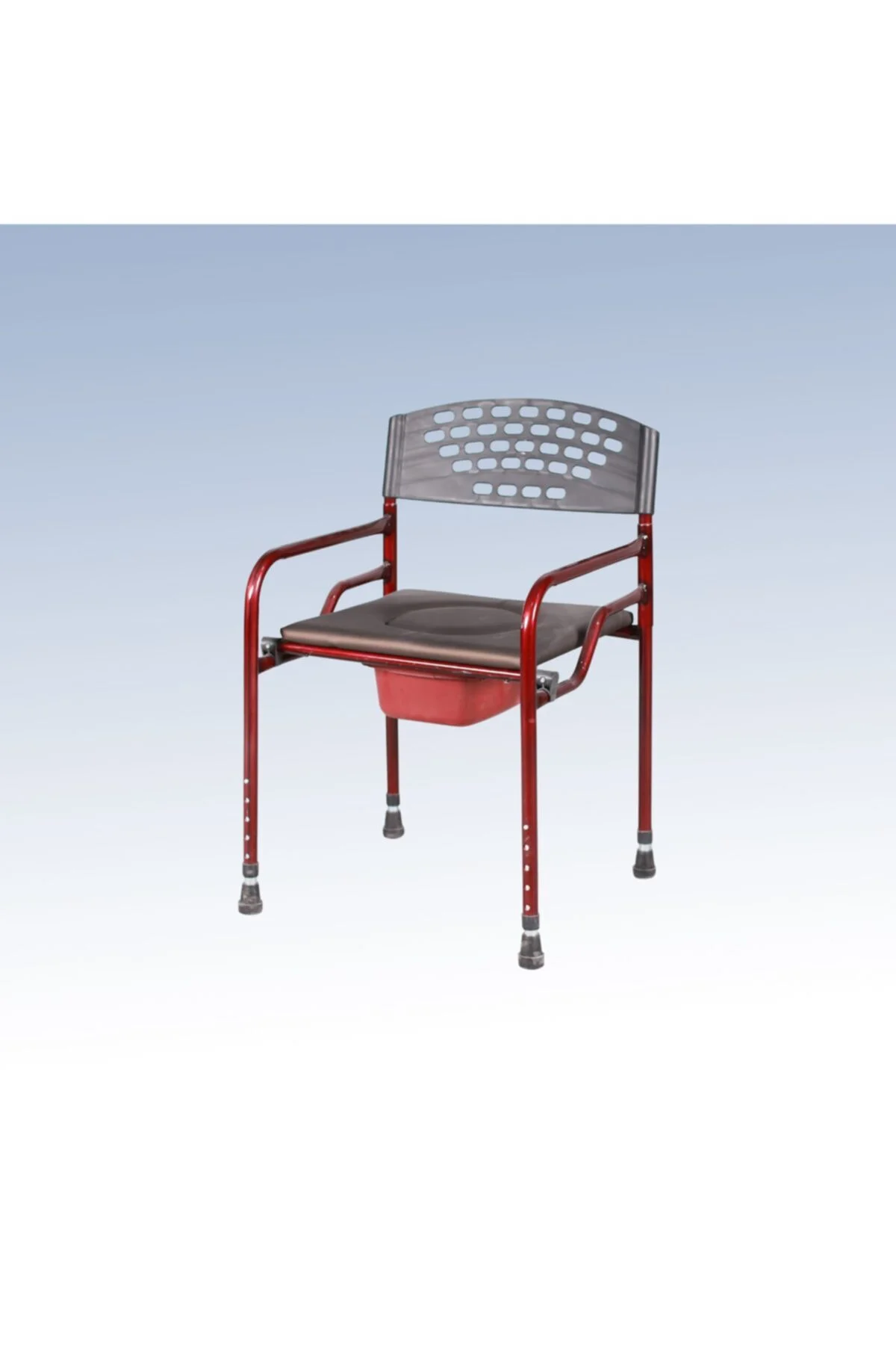 Yükseklik Ayarlanabilir Deri Döşemeli Hasta Klozeti