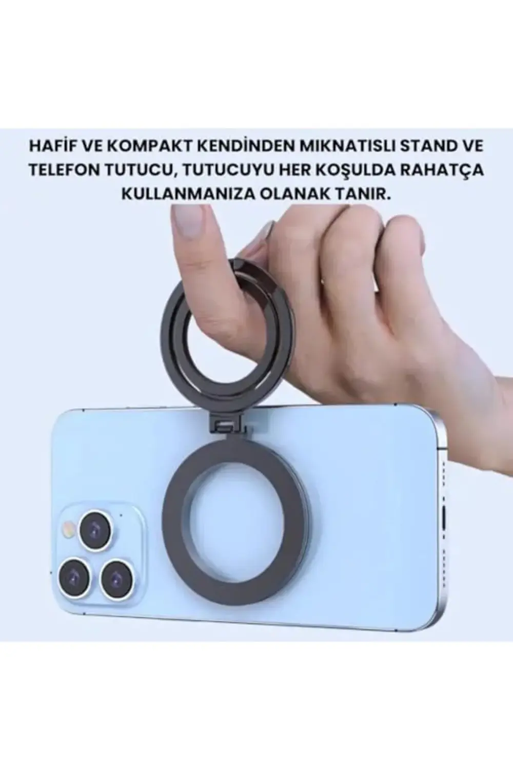 Yükseklik Ayarlı Katlanılabilir Uyumlu Çift Halkalı Telefon Halka