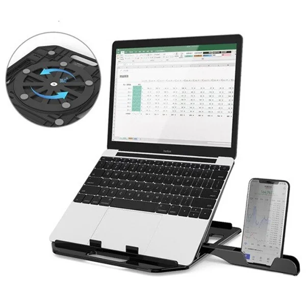 Yükseklik Ayarlı Laptop Standı Tablet Telefon Tutucu - 360° Katlanabilir