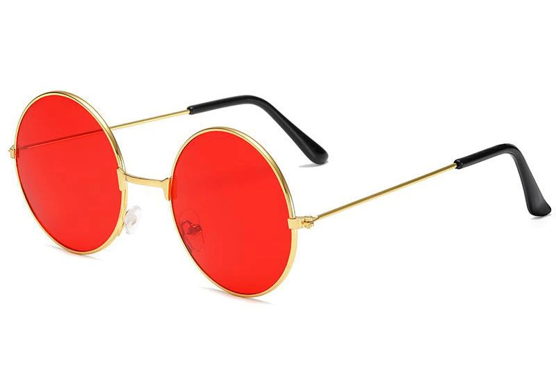 Yulak Cam John Lennon Tarzı Gold Çerçeveli Kırmızı Gözlük