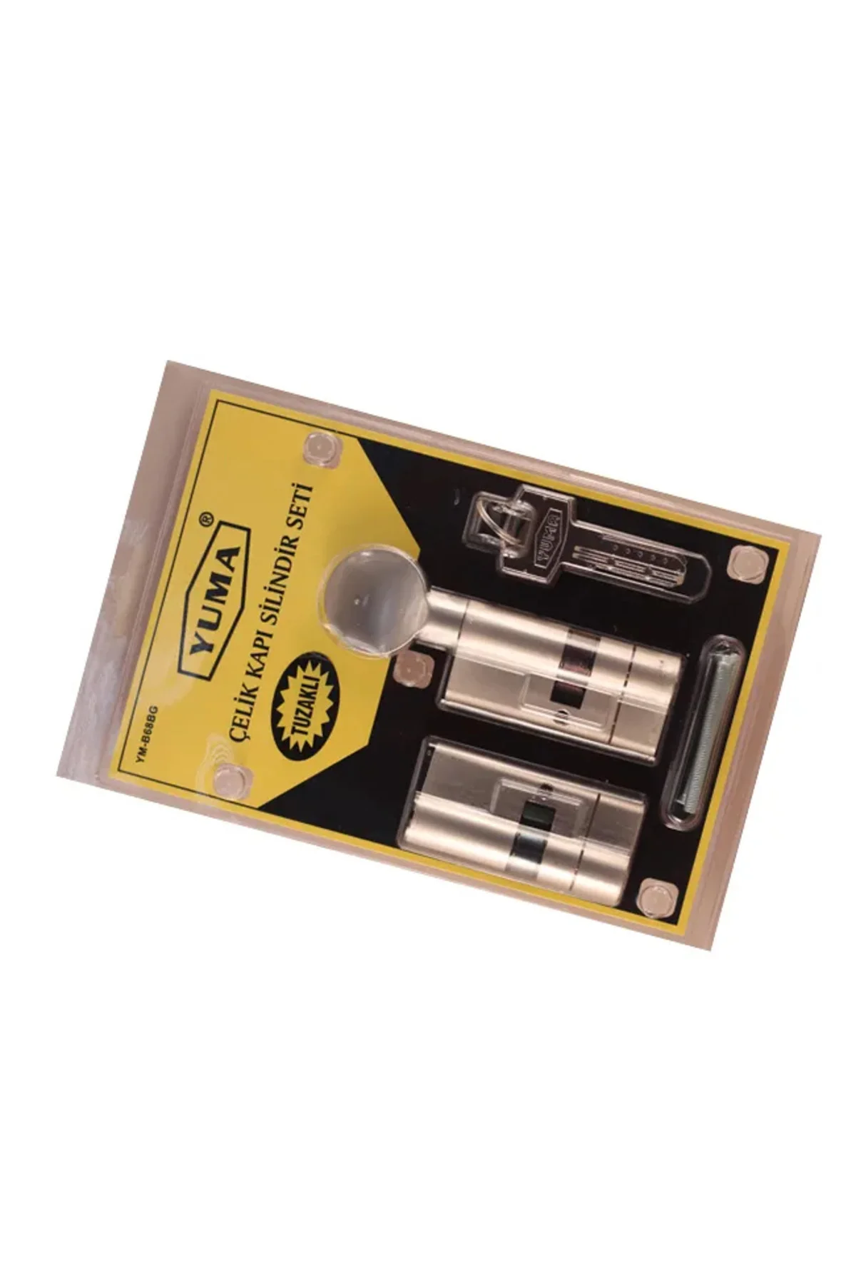 Yuma 68mm Mandallı Çelik Kapı Tuzaklı Barel Seti - Saten