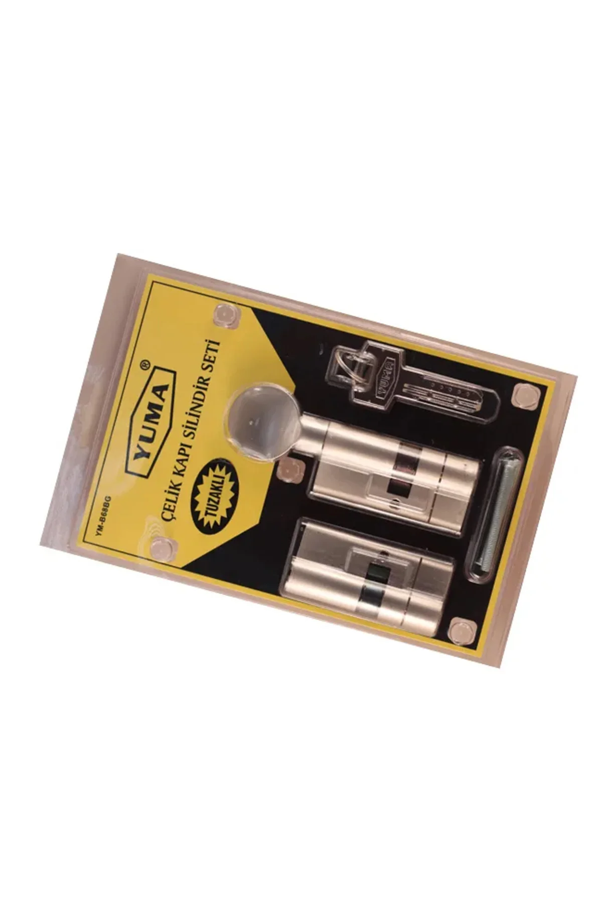 Yuma 68mm Mandallı Çelik kapı Tuzaklı Barel Seti - Sarı