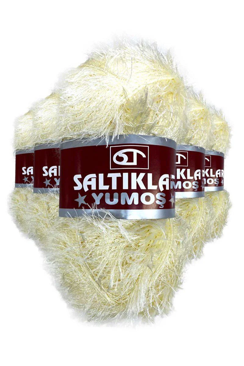 Yumoş Sakallı El Örgü İpi - 5'li Paket, %100 Polyester, 100g, 140m