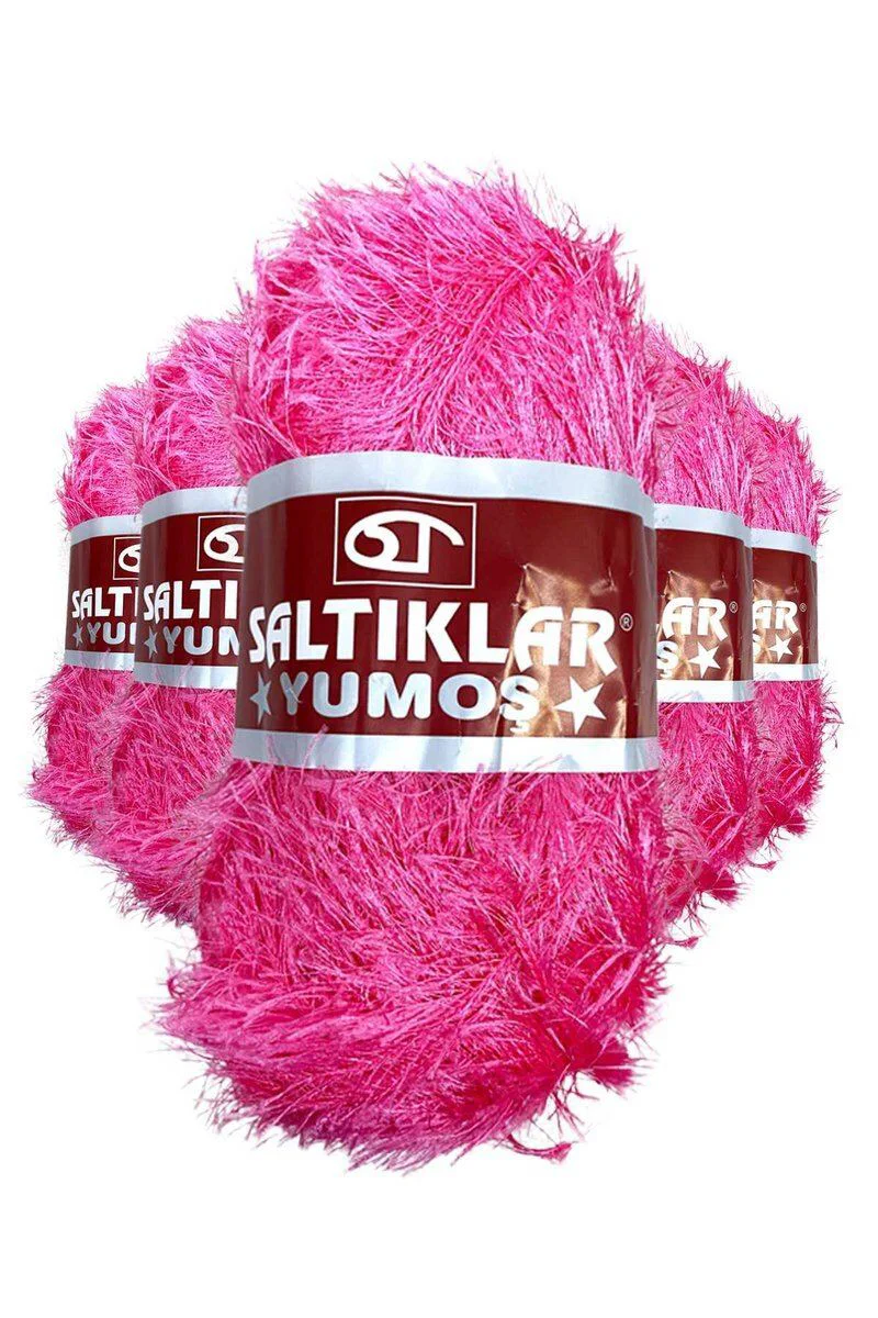 Yumoş Sakallı El Örgü İpi 5'li Paket - %100 Polyester Amigurumi ve Örgü İşi İçin