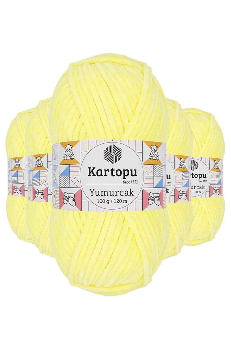 Yumurcak Kadife El Örgü İpi Sarı K333 - 5'li Paket | Kartopu Örgü İpi Fiyatı, Yorumları ve Özellikleri